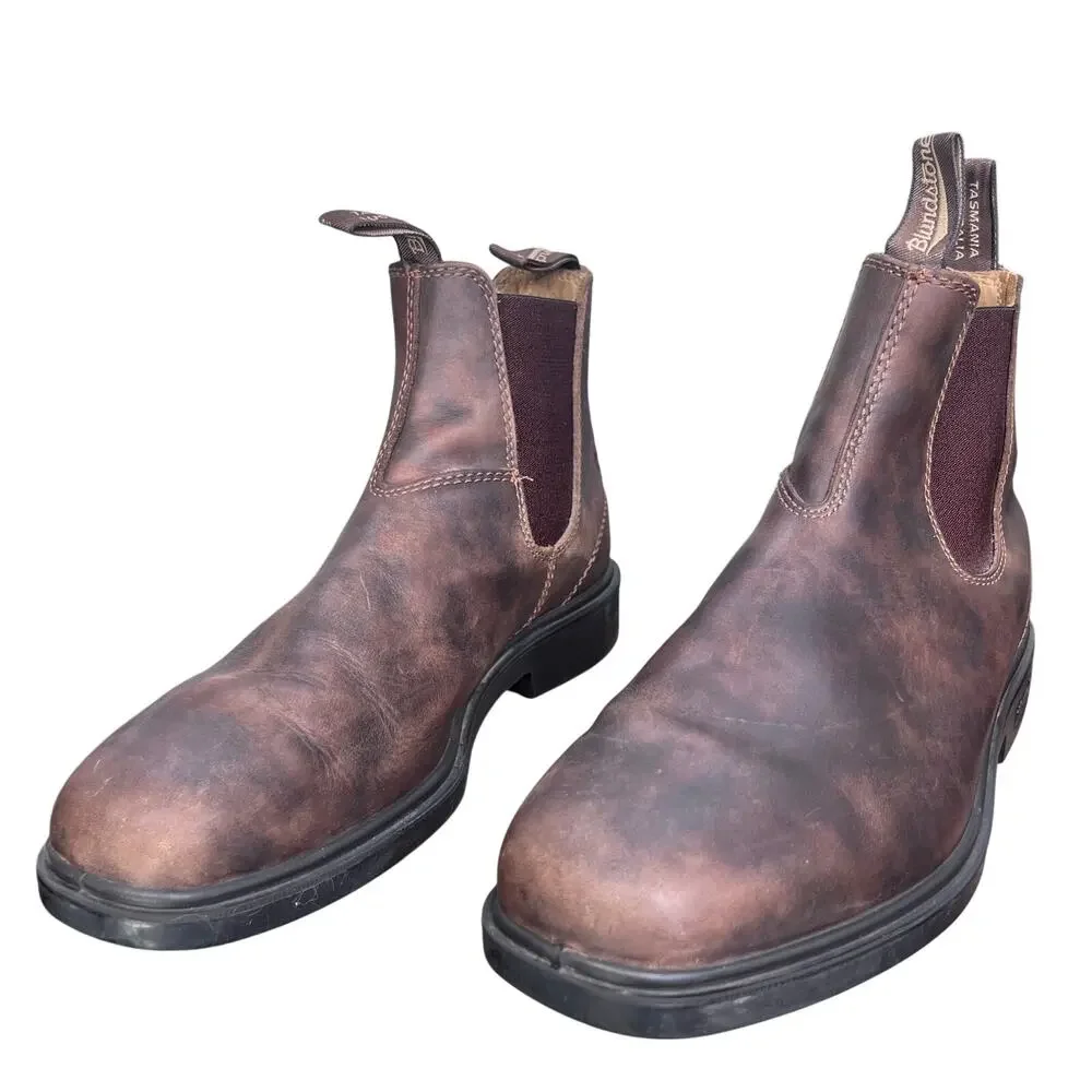 Blundstone Classic Rustic Brown Leather Chelsea Boots Size 9.5 US 10.5